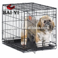 Cachorro dobrável Cat Puppy Pet Metal 2 Porta Cage Crate Carrier